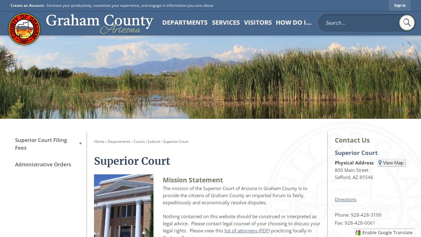 Superior Court | Graham County, AZ